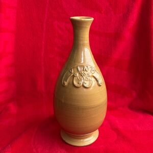 Horchow Italian Pottery Vase Wine Decanter Vino 1910 Italy Distressed Ceramic
